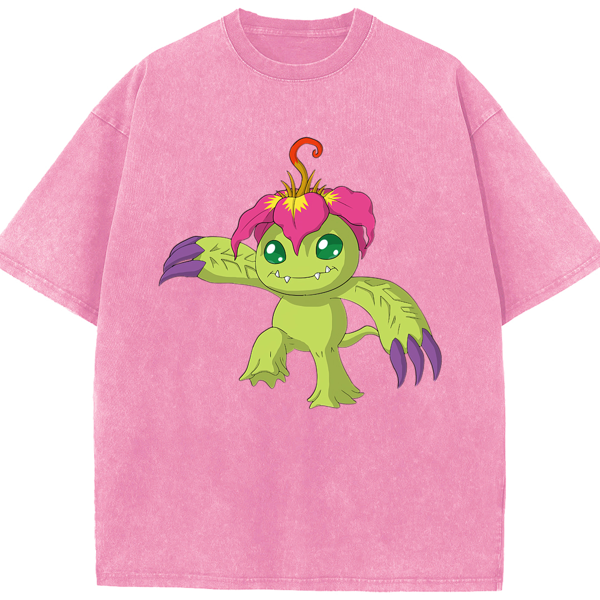 （画像用） Digimon デジタルモンスター/デジモン 綿100% ヴィンテージ風 半袖Tシャツ（フロントプリント）
